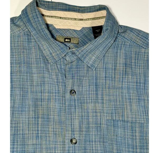 REI Co-op Button Up Shorts Sleeve Lightweight Hiking Outdoors Mens Size XL - Picture 3 of 7